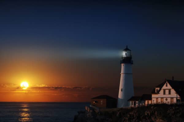 obituaries-Lighthouse at Sunset